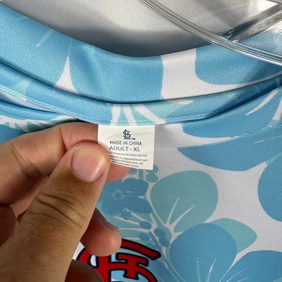 St Louis Cardinals XL Margaritaville Long Sleeve MLB Cards - Picture 3 of 5